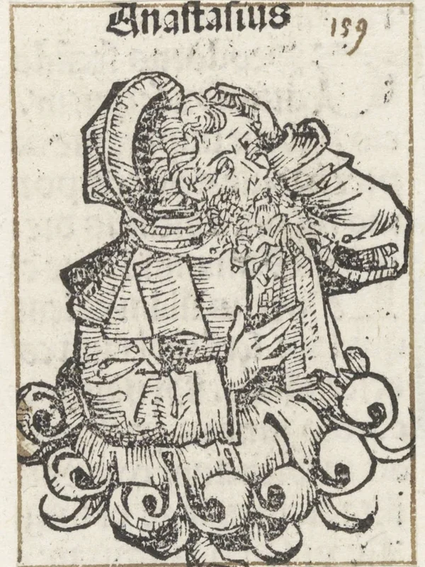 Historical artistic depiction of Anastasius the Librarian