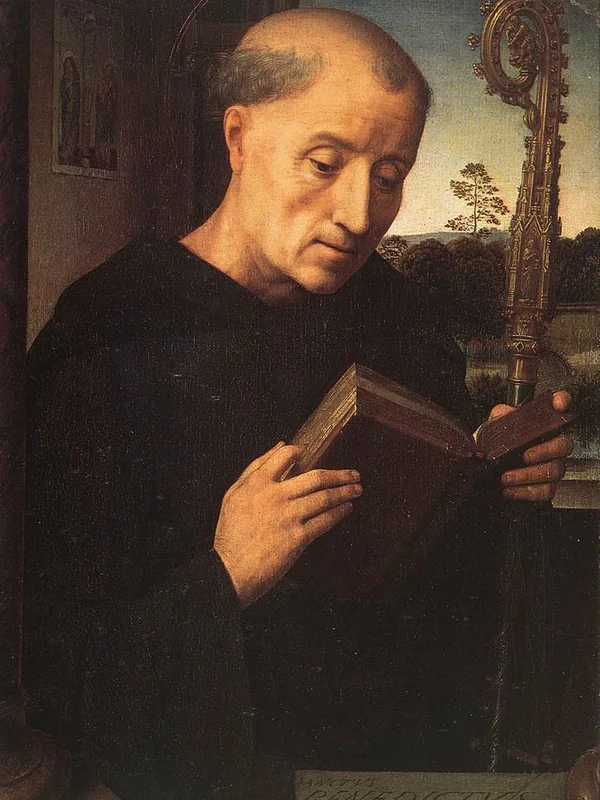 Historical artistic depiction of Benedict of Nursia
