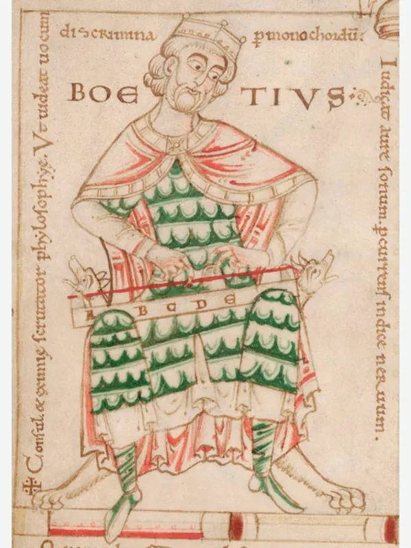 Historical artistic depiction of Boethius