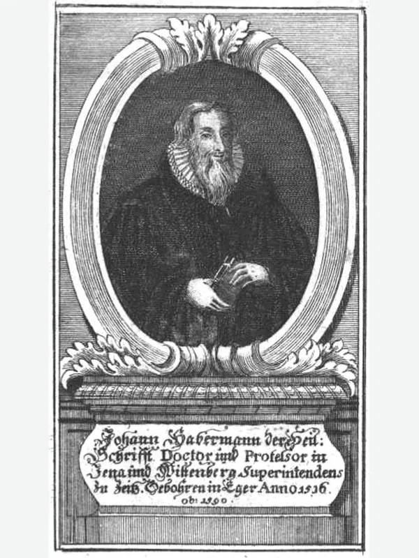 Historical artistic depiction of Johann Habermann