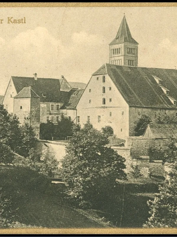 Historical place associated with Johannes of Kastl: Kastl Abbey, the Benedictine house where he was a monk (photograph, c. 1910s); not a portrait