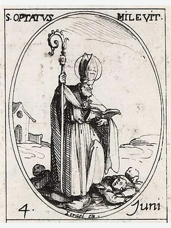 Historical artistic depiction of Optatus of Milevis